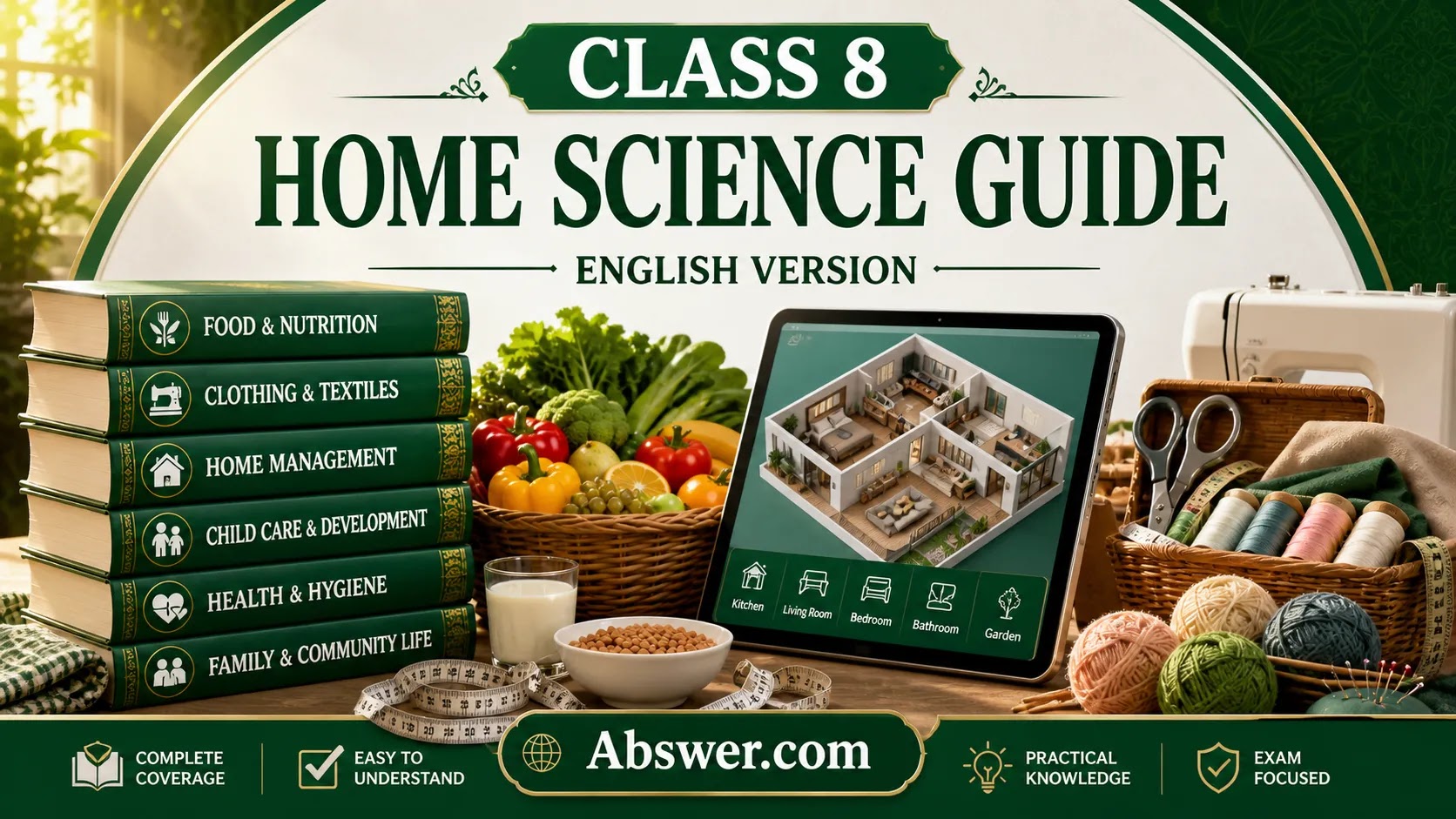 Class 8 Home Science All Chapters PDF Download (English Version Guide) & Model Tests